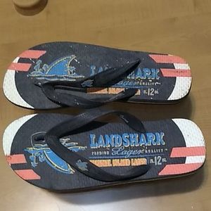 Landshark flip flops size large